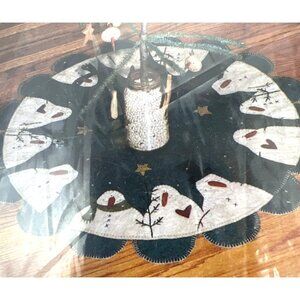 Country Stitches Winter Gathering Tree Skirt Kit  Complete Pattern & Felt Set Fo